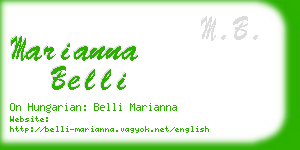marianna belli business card